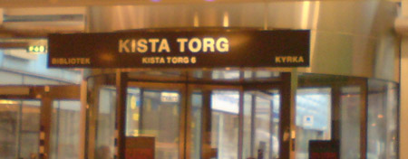 Utgångsskylt Kista Torg