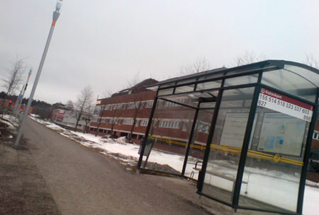 Busstation på Kistavägen